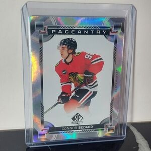 Beauty Card of Connor Bedard SP Authentic Pageantry 2024-25 Card #P-65